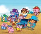Dora arkadaşları olan korsanlar oynayan ile